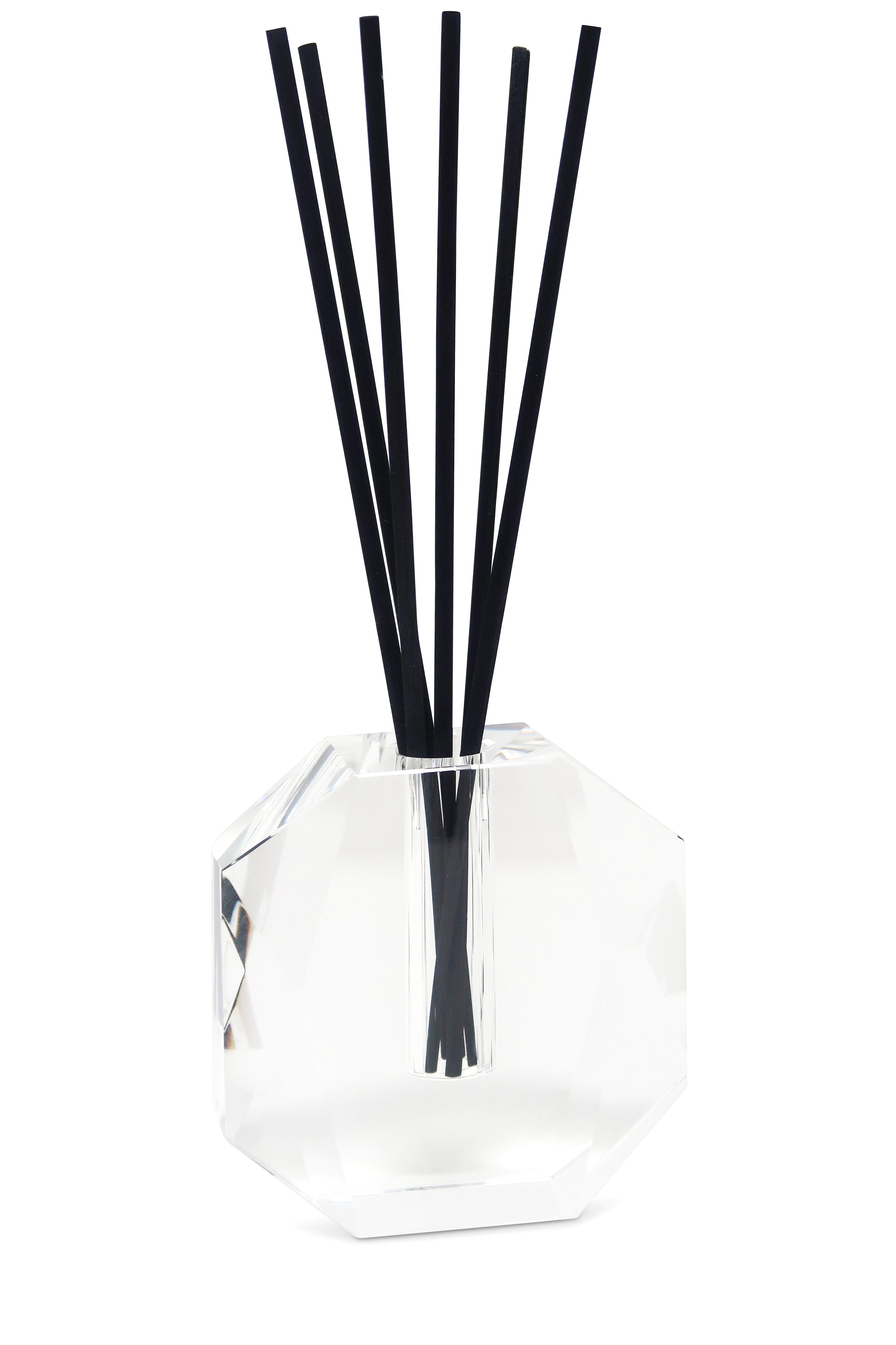 Crystal Diffuser Dimensional Design with Black Reeds