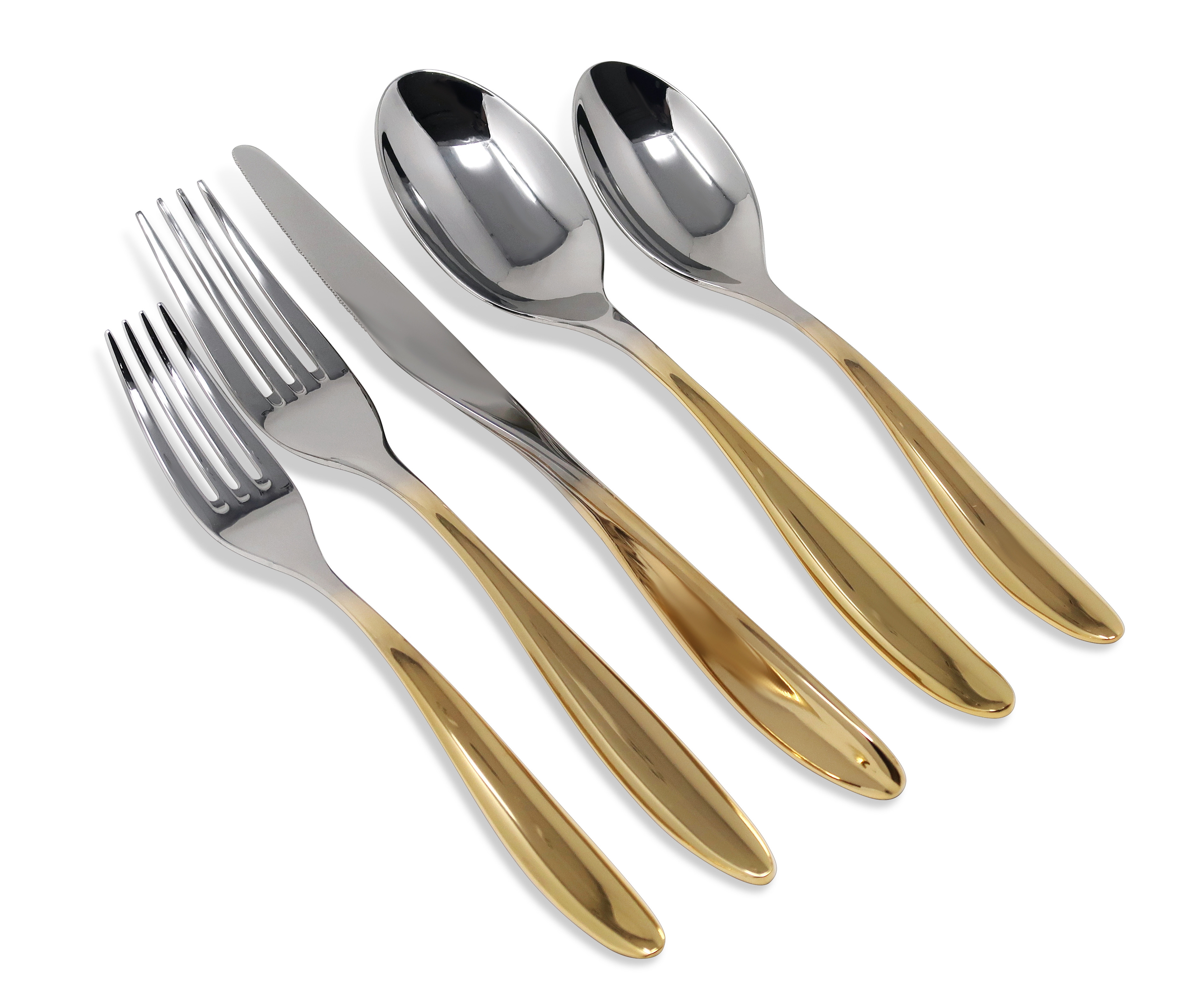 20 Pc Flatware Set with Wavy Handle (4 color options)