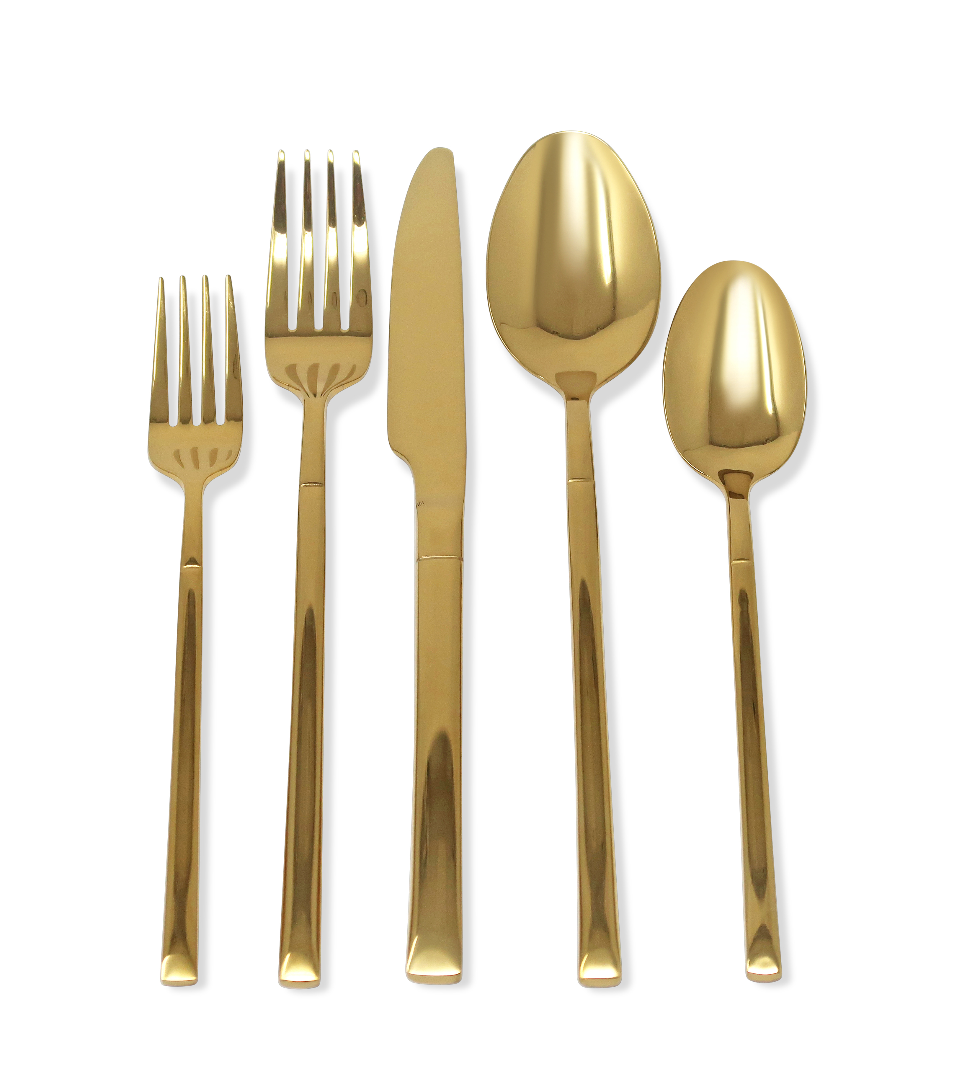 20 Pc Flatware Set Simple Gold - Service for 4