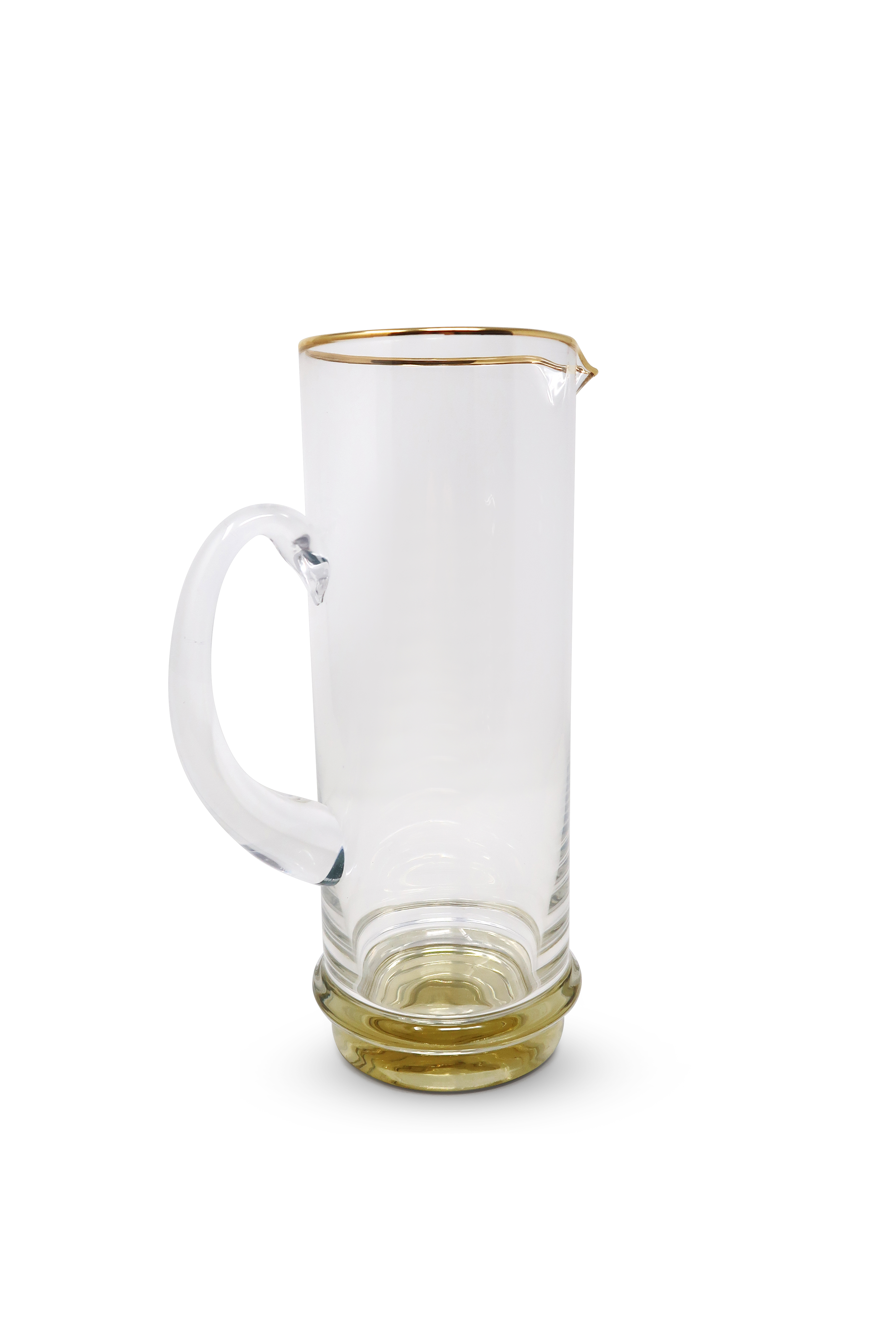 Pitcher with Gold Base and Rim
