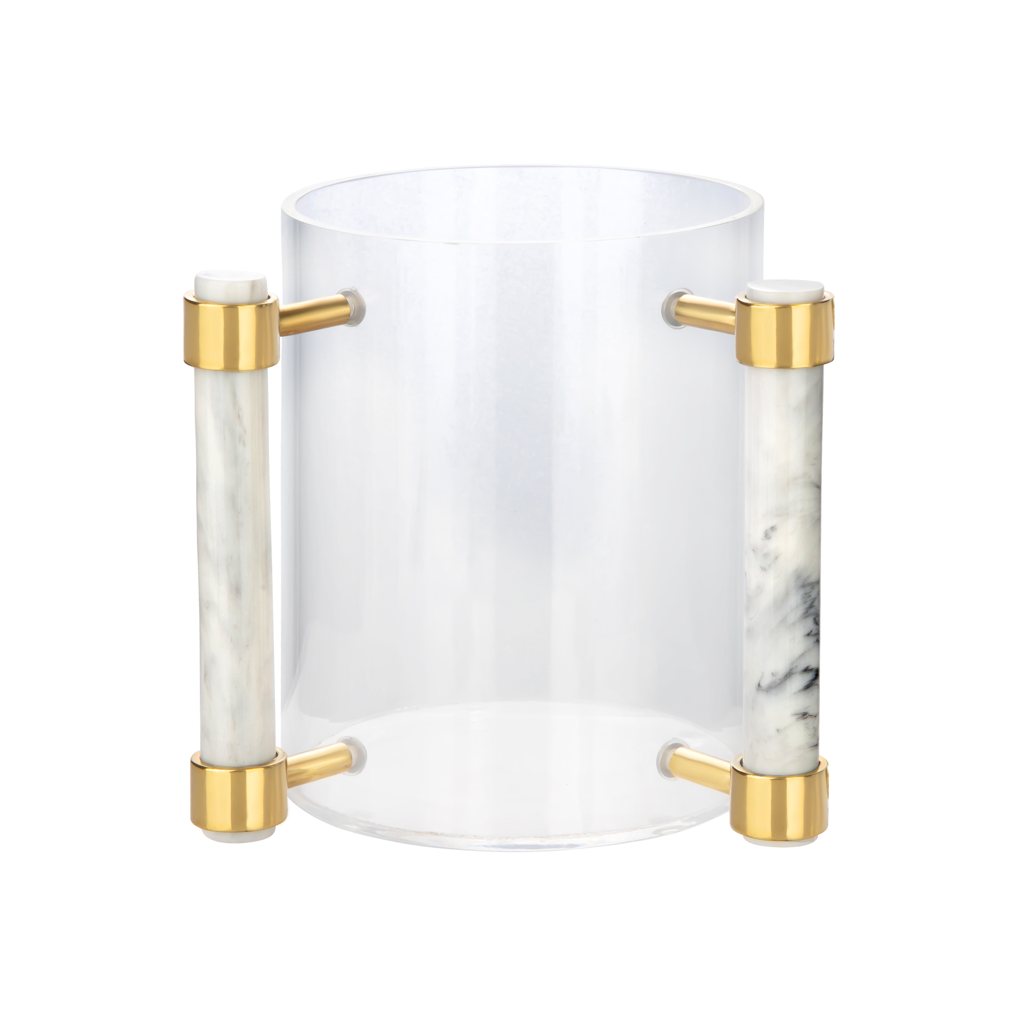 Acrylic Wash Cup with White/Clear/Marble Handles