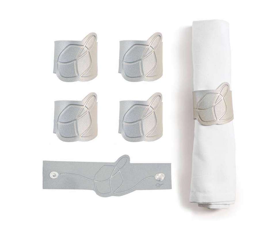 Waterdale Collection Leather Dreidel Napkin Wraps