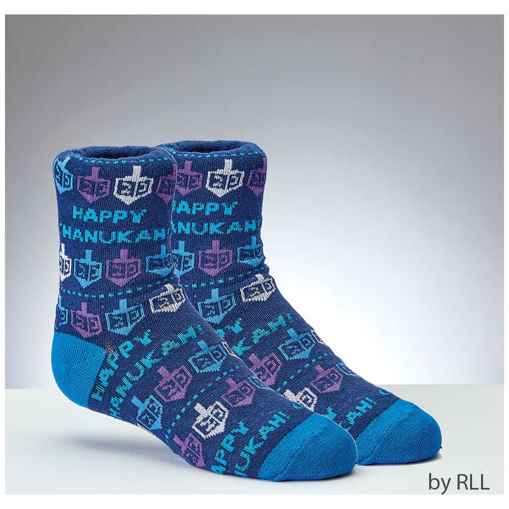 Chanukah Youth Crew Socks,dreidels And Happy Chanukah -Perfect For Hanukkah