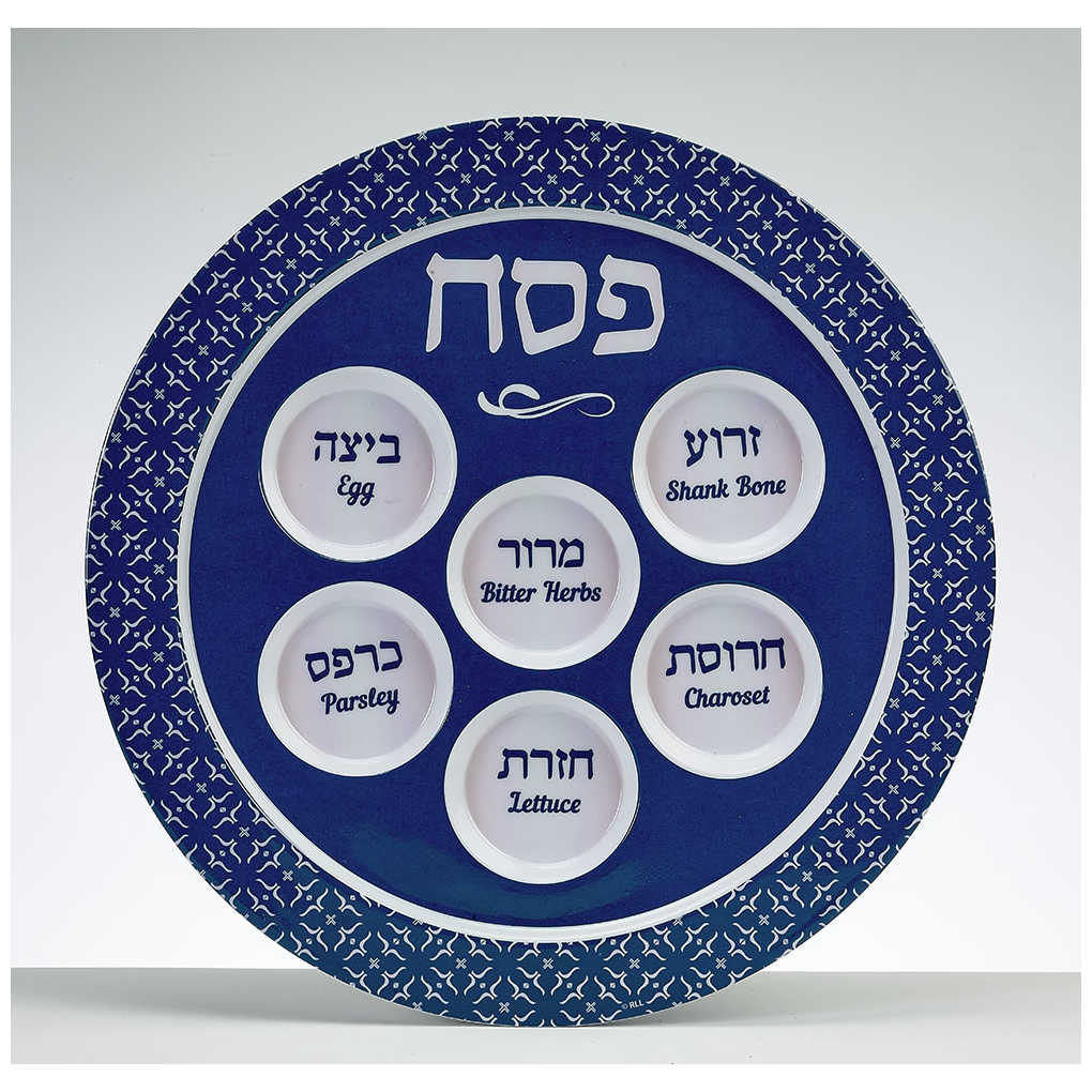 Classic Design Melamine Seder Plate -Perfect For Passover