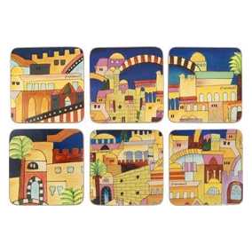 Square Jerusalem Coasters By Yair Emanuel