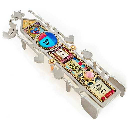 Column Of Blessing Mezuzah Case