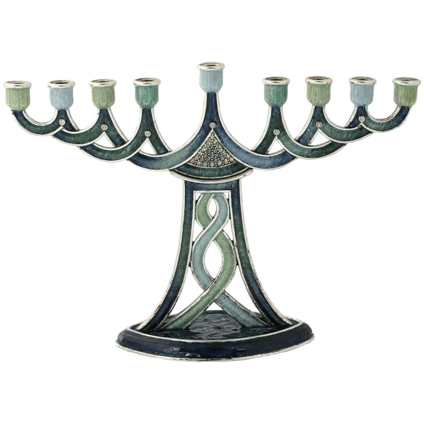 Cool Breeze Art Deco Menorah -Perfect For Hanukkah