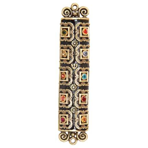 10 Crystals Mezuzah Case