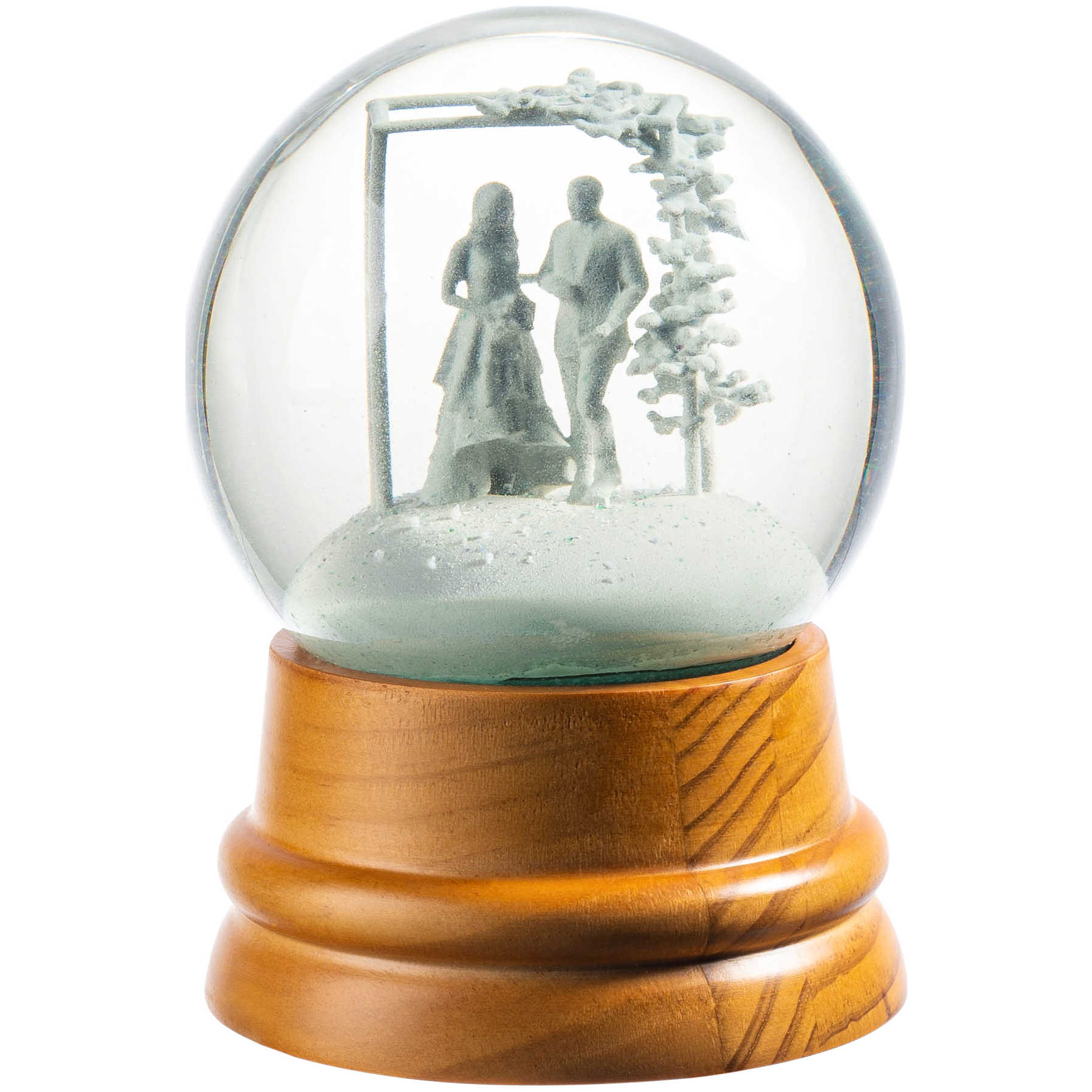 Custom Snowglobe Wedding Breaking Glass Keepsake - 4"