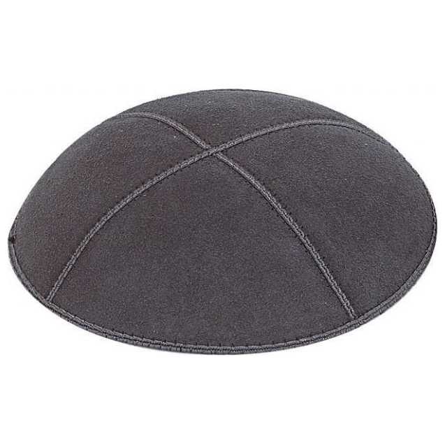 Dark Gray Suede Kippah