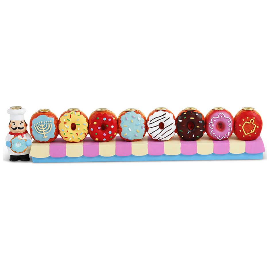 Donuts Menorah -Perfect For Hanukkah