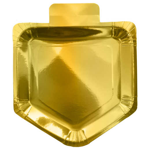 Dreidel Shaped 7Inch Paper Plates, Gold- Pack Of 10 -Perfect For Hanukkah