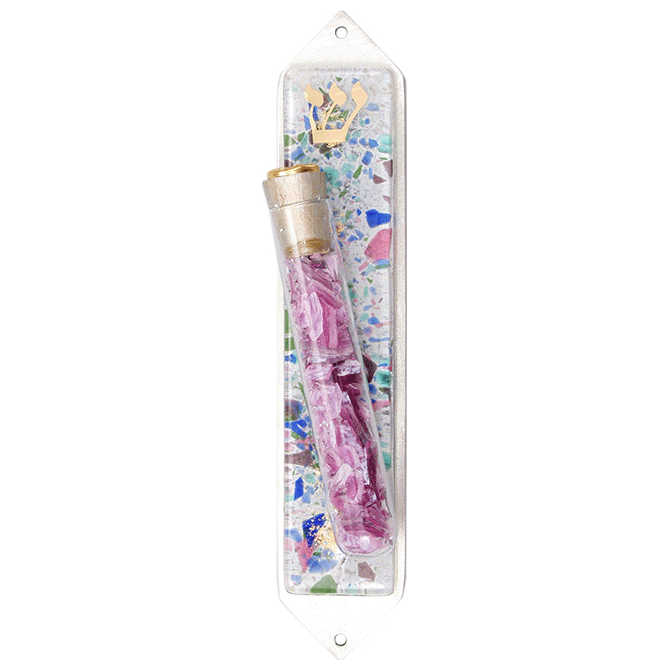 Fiesta Wedding Breaking Glass Keepsake Mezuzah Case