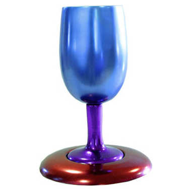 Multicolor Fitted Anodized Kiddush Cup By Yair Emanuel