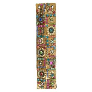 Floral Crystals Mezuzah Case