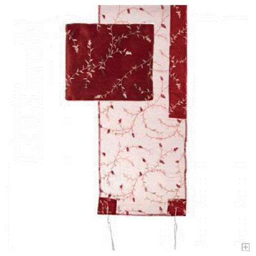 Floral Embroidered Tallit Set By Yair Emanuel