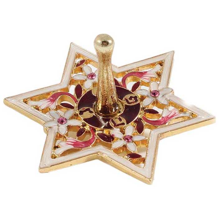 Floral Star Of David Dreidel -Perfect For Hanukkah