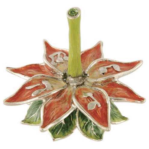 Flower Petals Silver Dreidel -Perfect For Hanukkah