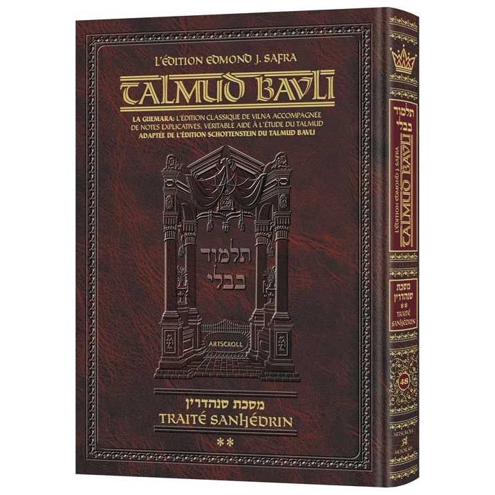 French Talmud [Safra Ed.] Sanhedrin Vol. 2