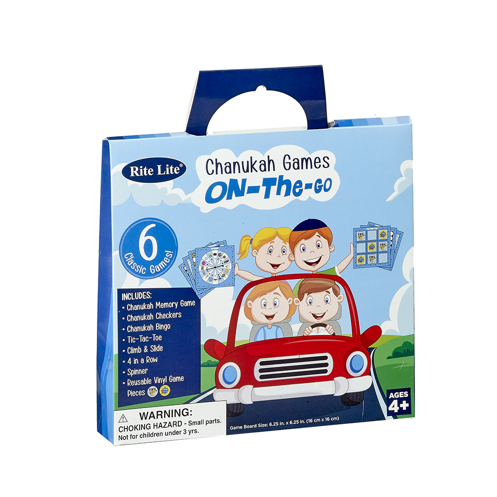 CHANUKAH "GAMES ON-THE-GO",INCLUDES 6 GAMES,7"x8",CARRYING CASE