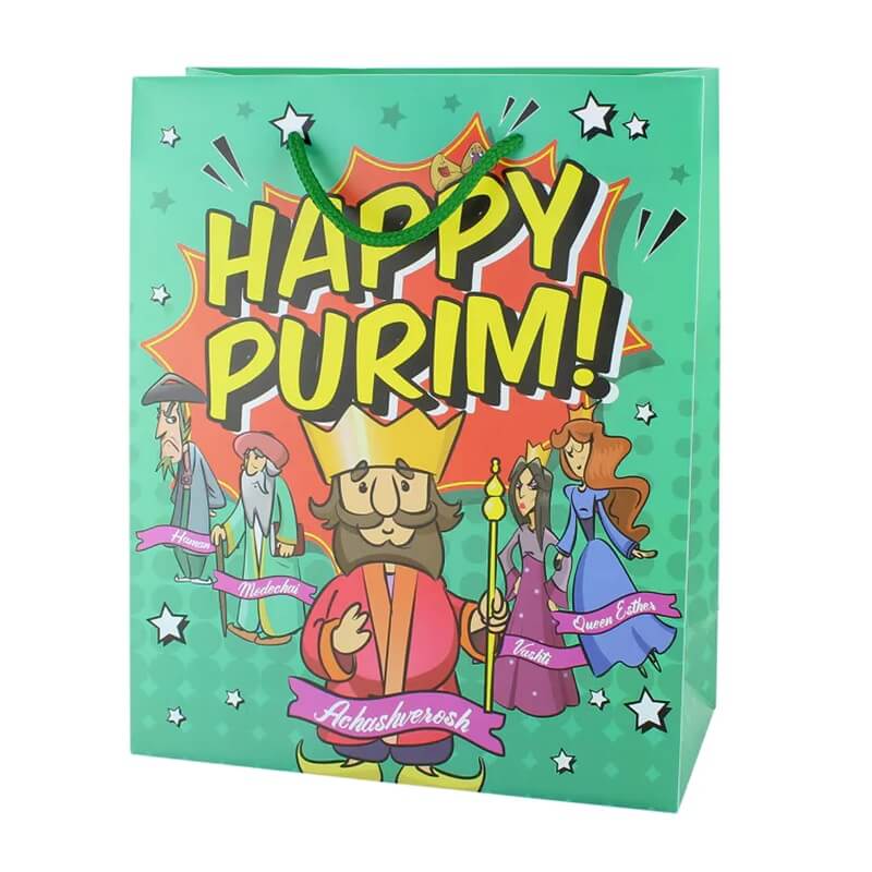 Purple Happy Purim Gift Bag -Perfect For Purim
