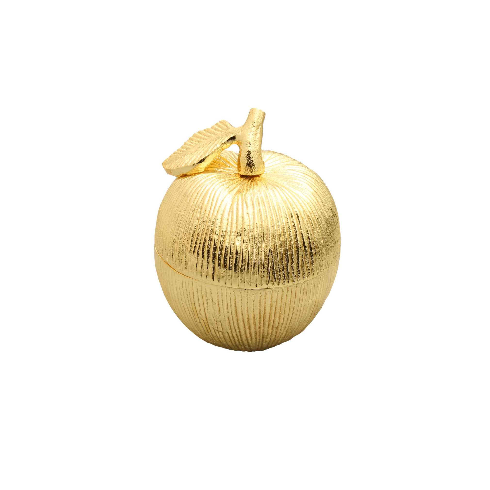 Gold Apple Shaped Honey Jar With Spoon -Perfect For Rosh Hashanah