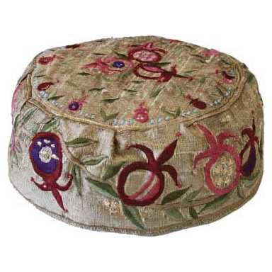 Gold Pomegranate Bucharian Kippah