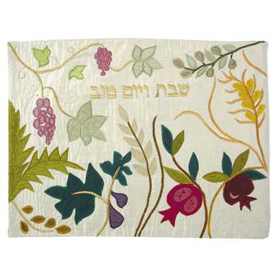 Gold Seven Species Challah Cover