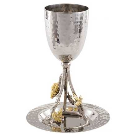 Grapes Brass Kiddush Cup