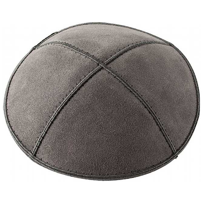 Gray Suede Kippah