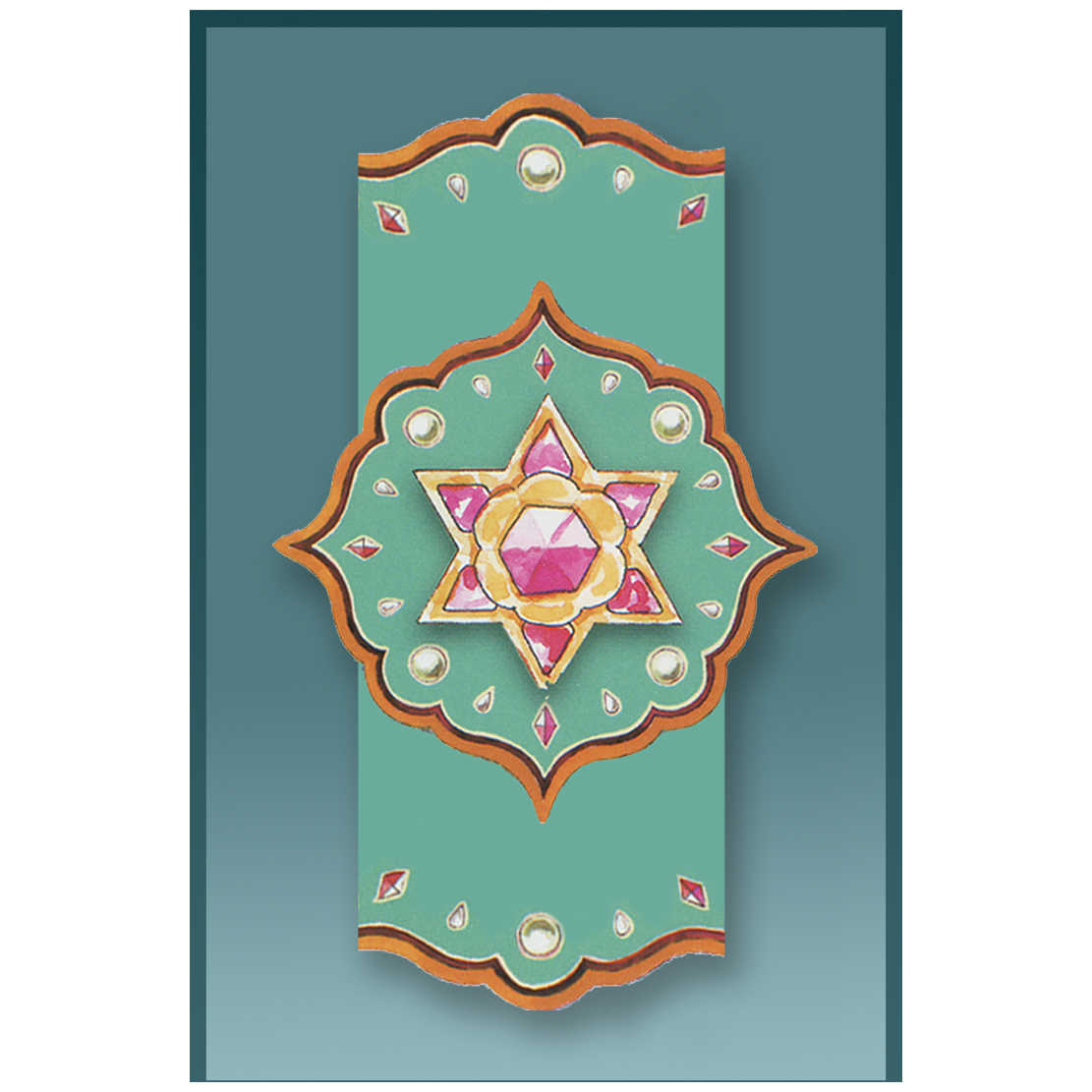 Green Magen David Car Mezuzah Case By Mickie Caspi