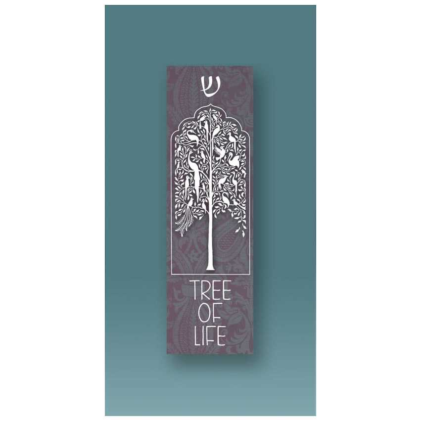 Grey Tree Car Mezuzah Case By Mickie Caspi