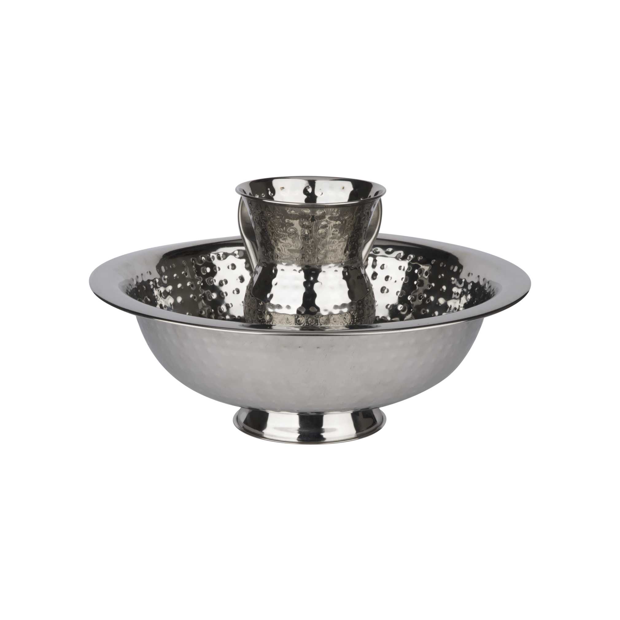 Hammered Washing Set - Bowl With Base