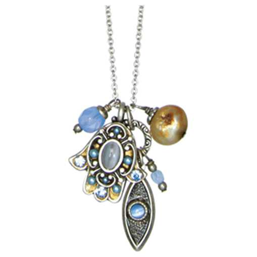 Hamsa  Eye Blue Necklace