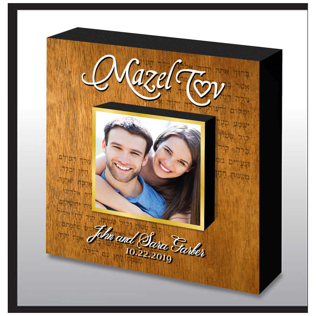 Hand Made 3D Personalized Wedding Photo Double Box Wood Wall Art