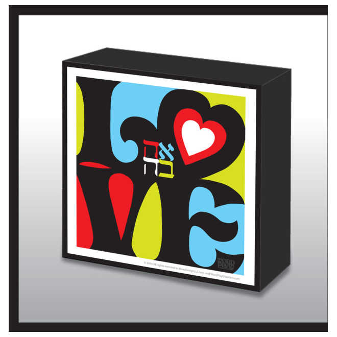 Hand Made Pop Art Love Wood Panel