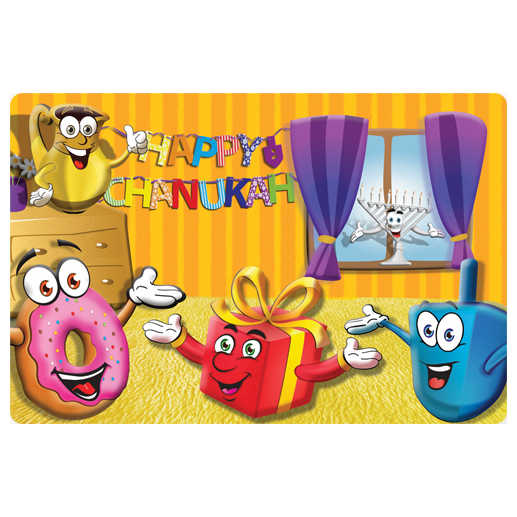 Hanukkah Pvc Placemat -Perfect For Hanukkah