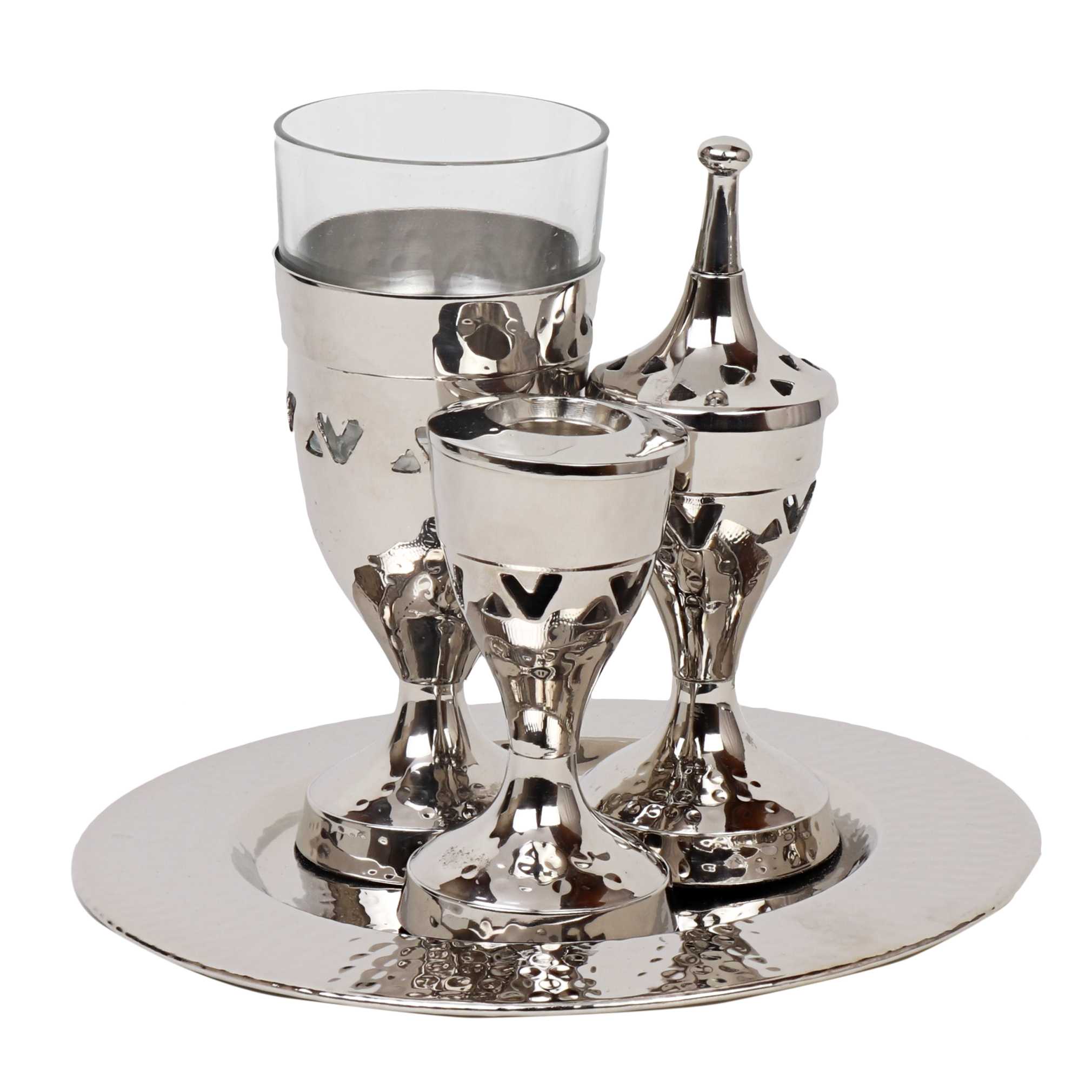 Hammered Silver Havdalah Set -Perfect For Shabbat