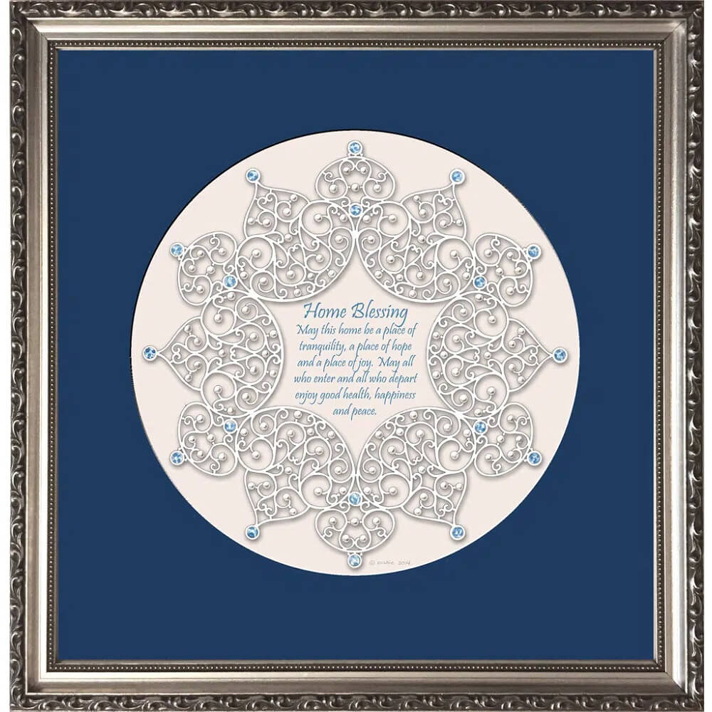 Framed Lace Home Blessing