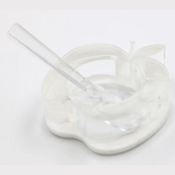 Lucite Apple Shaped Honey Dish with Spoon