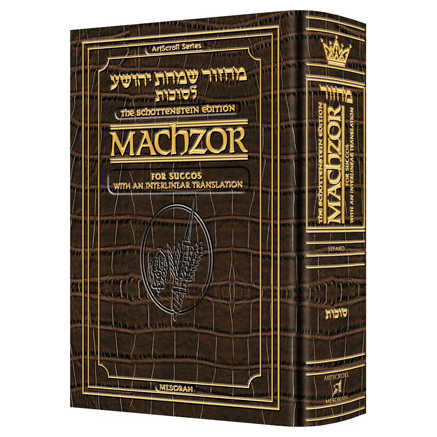 Interlinear Succos Machzor Full Size Ashkenaz - Alligator Leather -Perfect For Sukkot