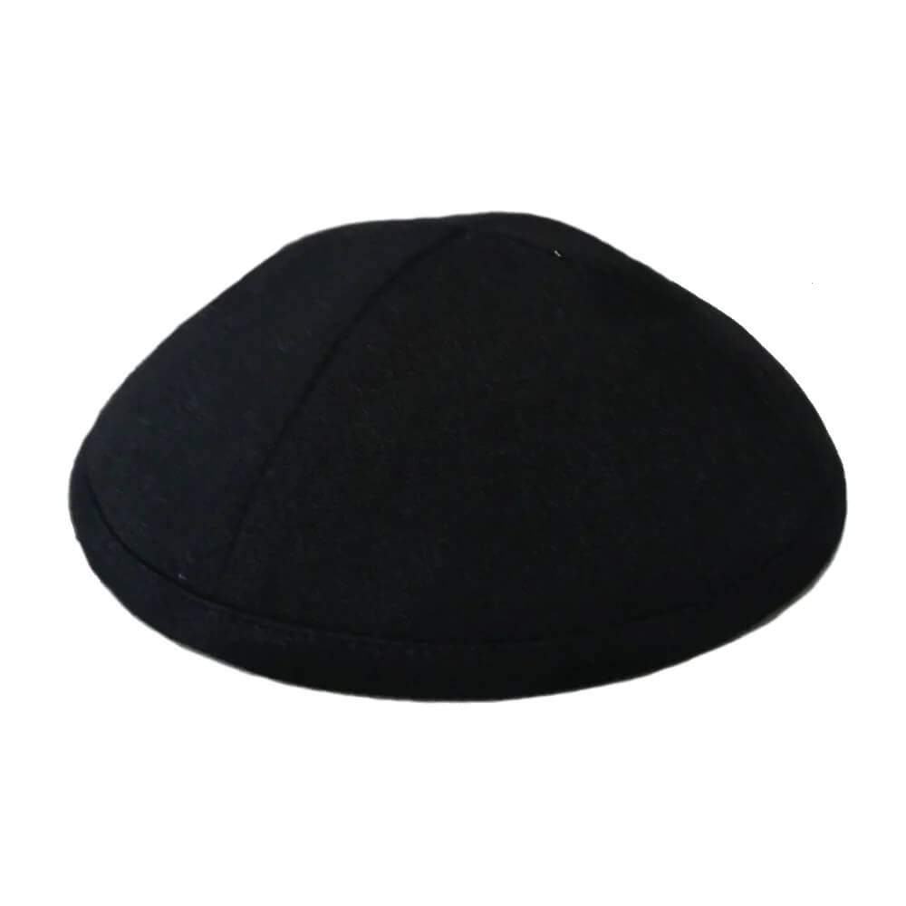 Black Deluxe Linen Kippah 
