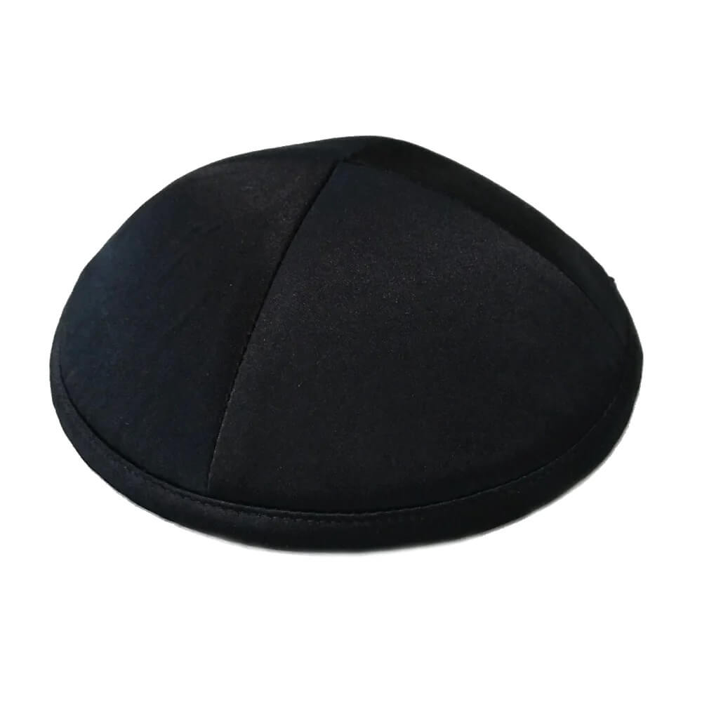 Black Deluxe Satin Kippah 