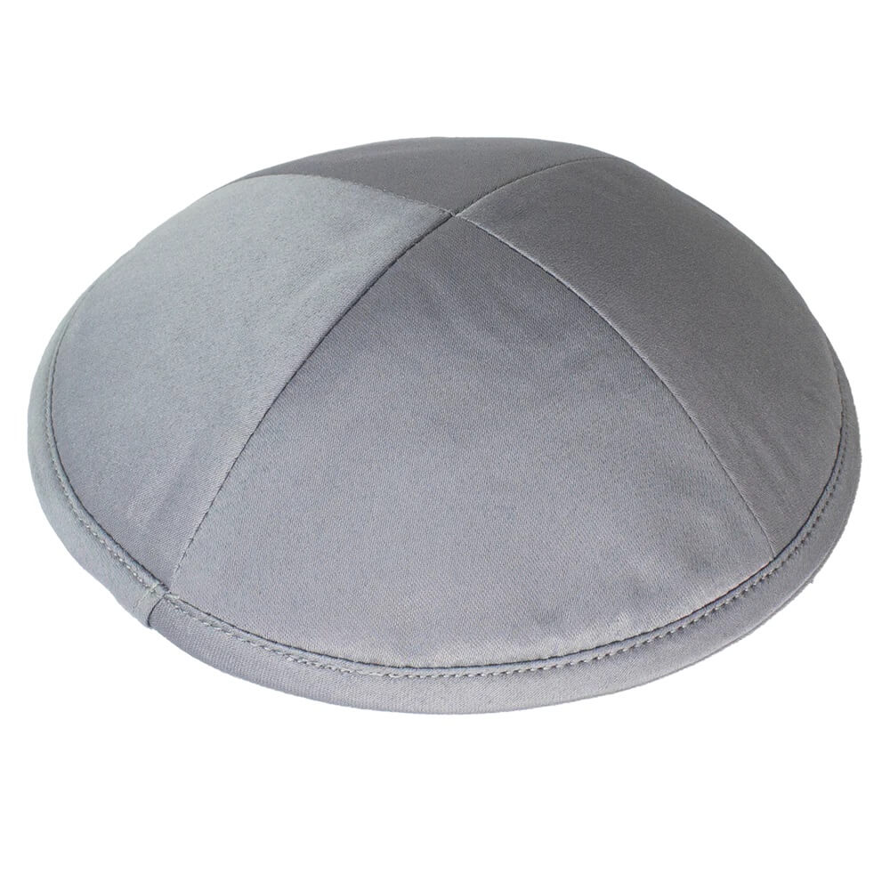 Grey Deluxe Satin Kippah 