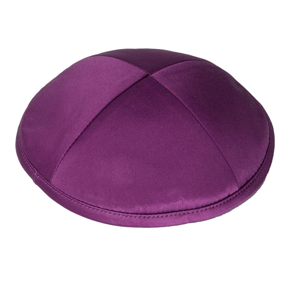 Purple Deluxe Satin Kippah 