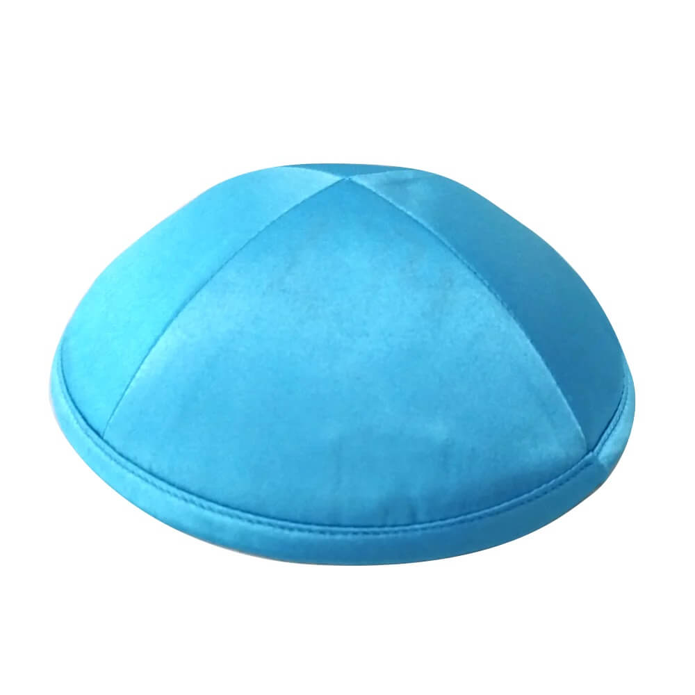 Turquoise Deluxe Satin Kippah 