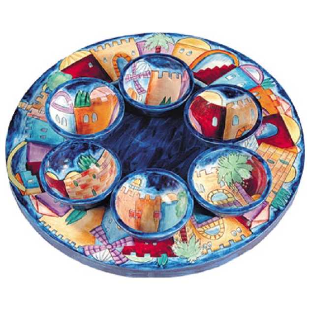 Jerusalem Circle Seder Plate -Perfect For Passover
