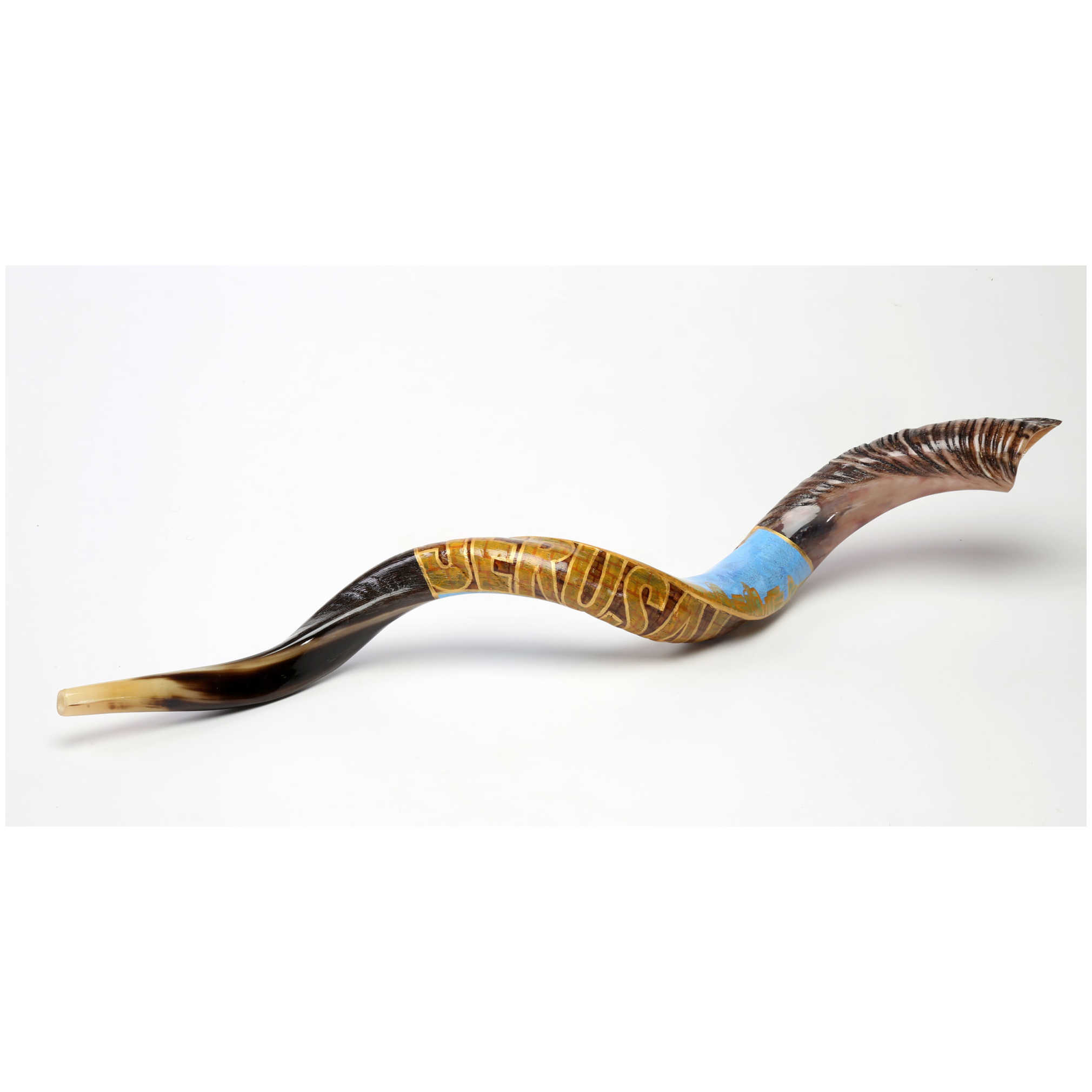 Jerusalem Painted Yemenite Shofar - 40"