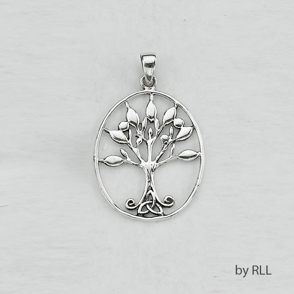 "TREE OF LIFE" STERLING PENDANT, 1" POLYBAG