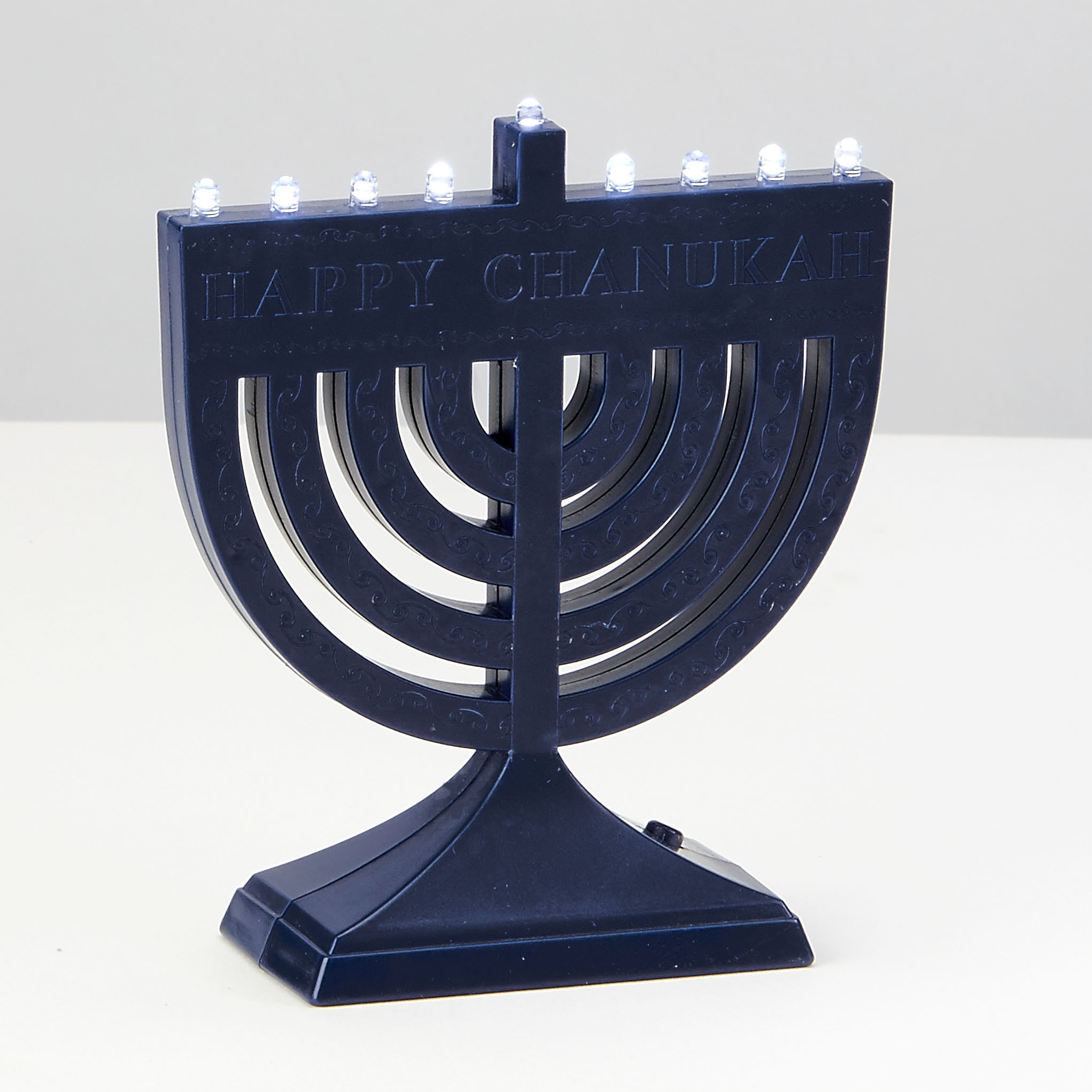 "GO MENORAH™ MINI",LED,MULTIFUNCT,PLASTIC,NAVY,BATT/USB,3x4,CLRBX